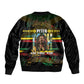 Jamaica Reggae Legend Tosh Sleeve Zip Bomber Jacket Cannabis Pattern - African Pride