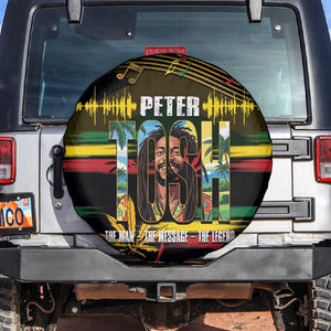 Jamaica Reggae Legend Tosh Spare Tire Cover Cannabis Pattern - African Pride