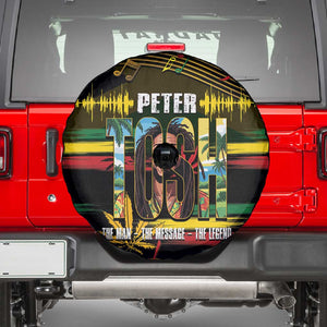 Jamaica Reggae Legend Tosh Spare Tire Cover Cannabis Pattern - African Pride