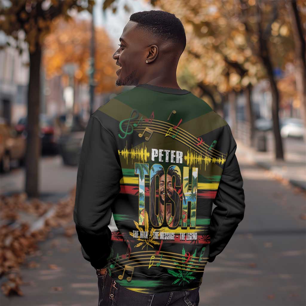 Jamaica Reggae Legend Tosh Sweatshirt Cannabis Pattern - African Pride