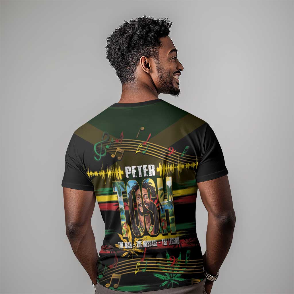 Jamaica Reggae Legend Tosh T shirt Cannabis Pattern - African Pride