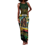 Jamaica Reggae Legend Tosh Tank Maxi Dress Cannabis Pattern - African Pride