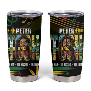 Jamaica Reggae Legend Tosh Tumbler Cup Cannabis Pattern - African Pride