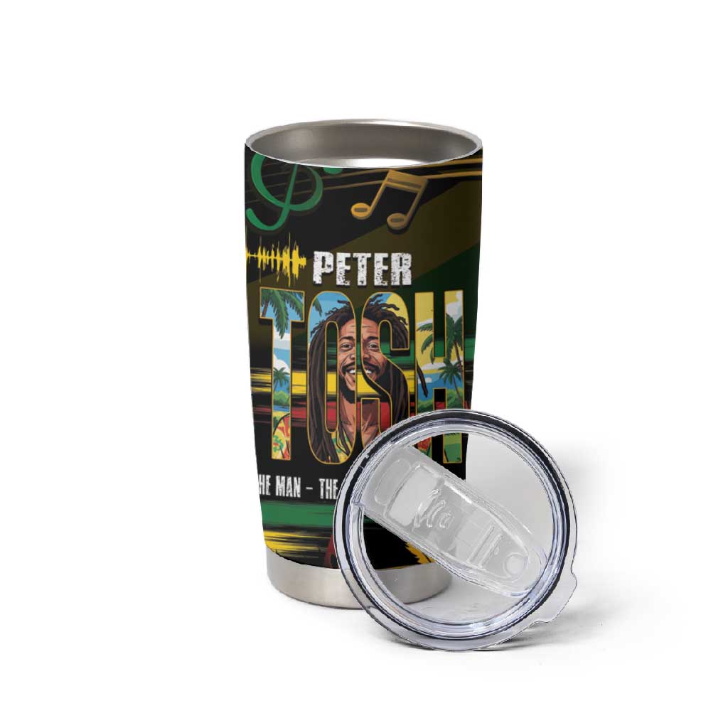 Jamaica Reggae Legend Tosh Tumbler Cup Cannabis Pattern - African Pride