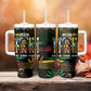 Jamaica Reggae Legend Tosh Tumbler With Handle Cannabis Pattern - African Pride