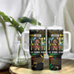 Jamaica Reggae Legend Tosh Tumbler With Handle Cannabis Pattern - African Pride