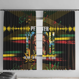 Jamaica Reggae Legend Tosh Window Curtain Cannabis Pattern - African Pride
