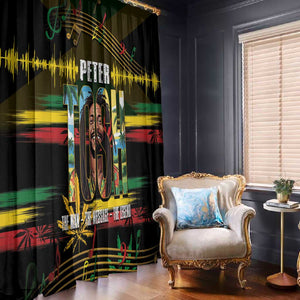 Jamaica Reggae Legend Tosh Window Curtain Cannabis Pattern - African Pride