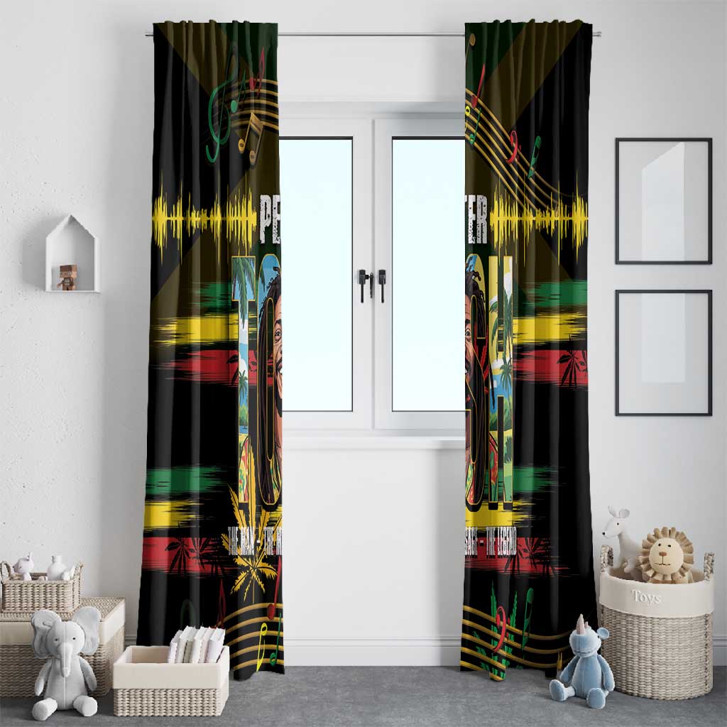 Jamaica Reggae Legend Tosh Window Curtain Cannabis Pattern - African Pride