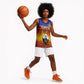 Personalised Eswatini Independence Day Basketball Jersey Swaziland Nguni Shield Gradient African Pattern - African Pride