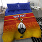 Personalised Eswatini Independence Day Bedding Set Swaziland Nguni Shield Gradient African Pattern