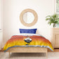 Personalised Eswatini Independence Day Bedding Set Swaziland Nguni Shield Gradient African Pattern
