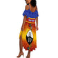 Personalised Eswatini Independence Day Summer Maxi Dress Swaziland Nguni Shield Gradient African Pattern