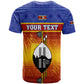 Personalised Eswatini Independence Day T shirt Swaziland Nguni Shield Gradient African Pattern