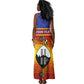 Personalised Eswatini Independence Day Tank Maxi Dress Swaziland Nguni Shield Gradient African Pattern