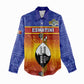 Personalised Eswatini Independence Day Women Casual Shirt Swaziland Nguni Shield Gradient African Pattern LT14