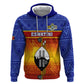 Personalised Eswatini Independence Day Zip Hoodie Swaziland Nguni Shield Gradient African Pattern