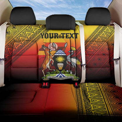 Personalised Uganda Independence Day Back Car Seat Cover Jamhuri ya Uganda Coat Of Arms
