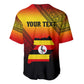 Personalised Uganda Independence Day Baseball Jersey Jamhuri ya Uganda Coat Of Arms