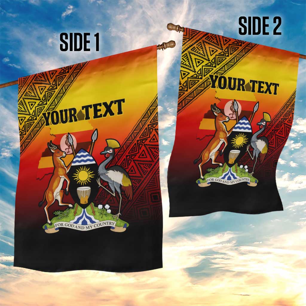 Personalised Uganda Independence Day Garden Flag Jamhuri ya Uganda Coat Of Arms