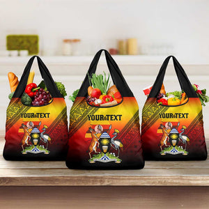 Personalised Uganda Independence Day Grocery Bag Jamhuri ya Uganda Coat Of Arms