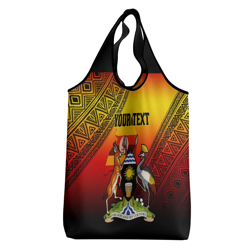 Personalised Uganda Independence Day Grocery Bag Jamhuri ya Uganda Coat Of Arms