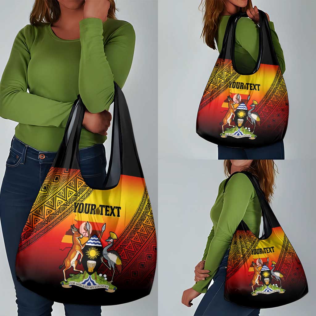 Personalised Uganda Independence Day Grocery Bag Jamhuri ya Uganda Coat Of Arms