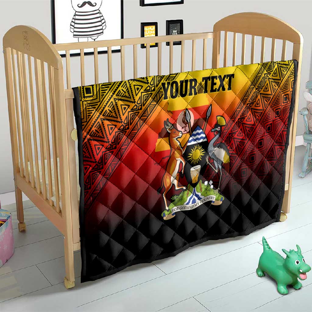 Personalised Uganda Independence Day Quilt Jamhuri ya Uganda Coat Of Arms