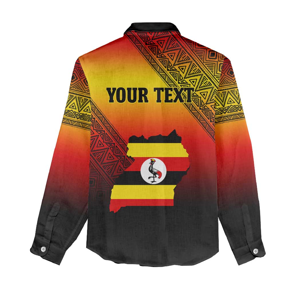 Personalised Uganda Independence Day Women Casual Shirt Jamhuri ya Uganda Coat Of Arms LT14