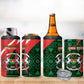 Personalized Burkina Faso Republic Day 4 in 1 Can Cooler Tumbler Bogolan Mudcloth - Coat Of Arms Design