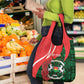 Personalized Burkina Faso Republic Day Grocery Bag Bogolan Mudcloth - Coat Of Arms Design
