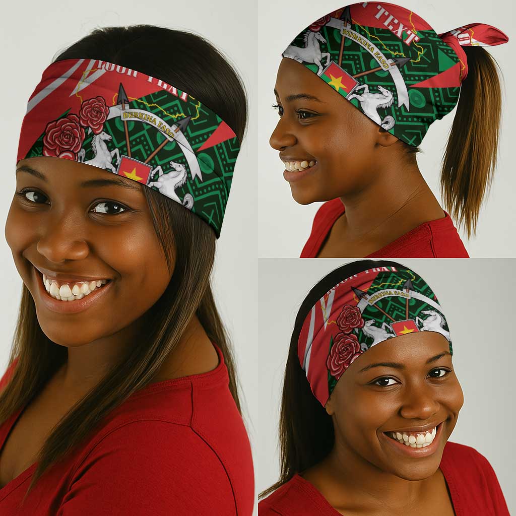 Personalized Burkina Faso Republic Day Neck Gaiter Bogolan Mudcloth - Coat Of Arms Design LT14