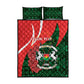 Personalized Burkina Faso Republic Day Quilt Bed Set Bogolan Mudcloth - Coat Of Arms Design
