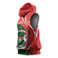 Personalized Burkina Faso Republic Day Sleeveless Hoodie Bogolan Mudcloth - Coat Of Arms Design - African Pride