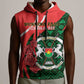 Personalized Burkina Faso Republic Day Sleeveless Hoodie Bogolan Mudcloth - Coat Of Arms Design - African Pride