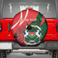 Personalized Burkina Faso Republic Day Spare Tire Cover Bogolan Mudcloth - Coat Of Arms Design