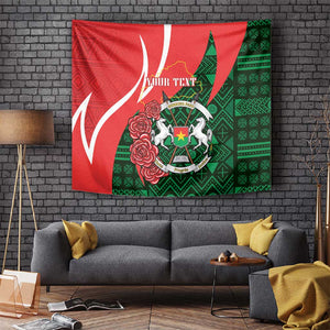 Personalized Burkina Faso Republic Day Tapestry Bogolan Mudcloth - Coat Of Arms Design