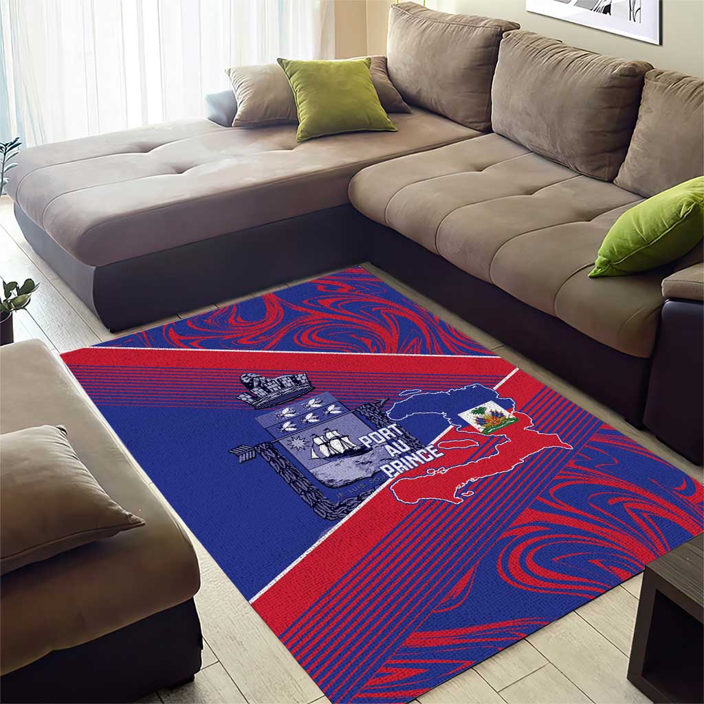 Port-au-Prince Afro-Haitians Area Rug Ayiti Map Pòtoprens Flag Color - African Pride