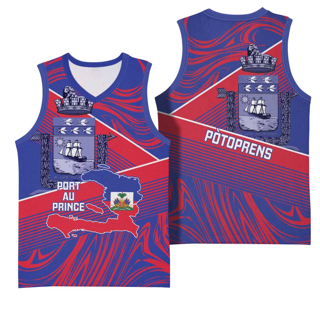 Port-au-Prince Afro-Haitians Basketball Jersey Ayiti Map Pòtoprens Flag Color - African Pride