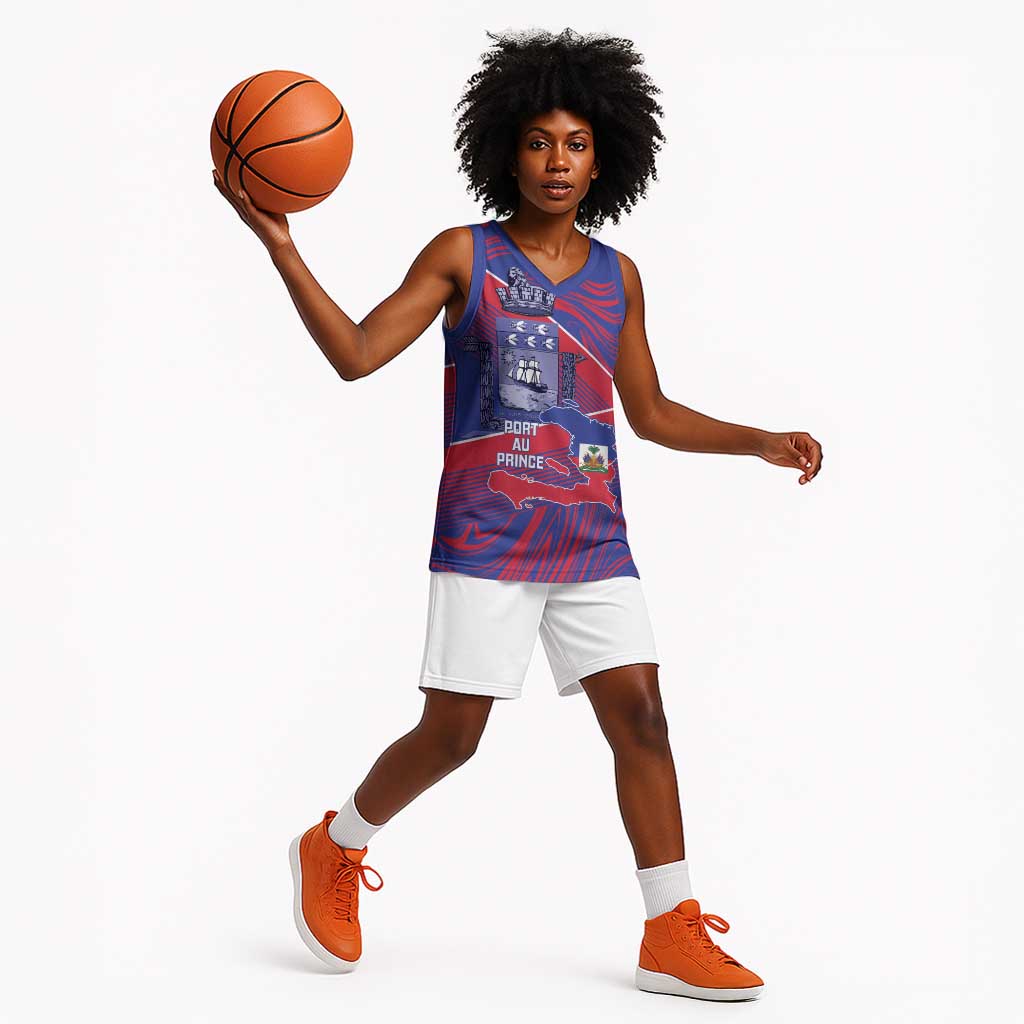 Port-au-Prince Afro-Haitians Basketball Jersey Ayiti Map Pòtoprens Flag Color - African Pride