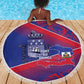 Port-au-Prince Afro-Haitians Beach Blanket Ayiti Map Pòtoprens Flag Color - African Pride