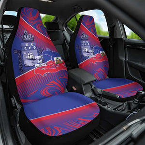 Port-au-Prince Afro-Haitians Car Seat Cover Ayiti Map Pòtoprens Flag Color - African Pride
