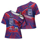 Port-au-Prince Afro-Haitians Cross Shoulder Shirt Ayiti Map Pòtoprens Flag Color - African Pride