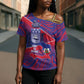 Port-au-Prince Afro-Haitians Cross Shoulder Shirt Ayiti Map Pòtoprens Flag Color - African Pride