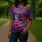 Port-au-Prince Afro-Haitians Cross Shoulder Shirt Ayiti Map Pòtoprens Flag Color - African Pride