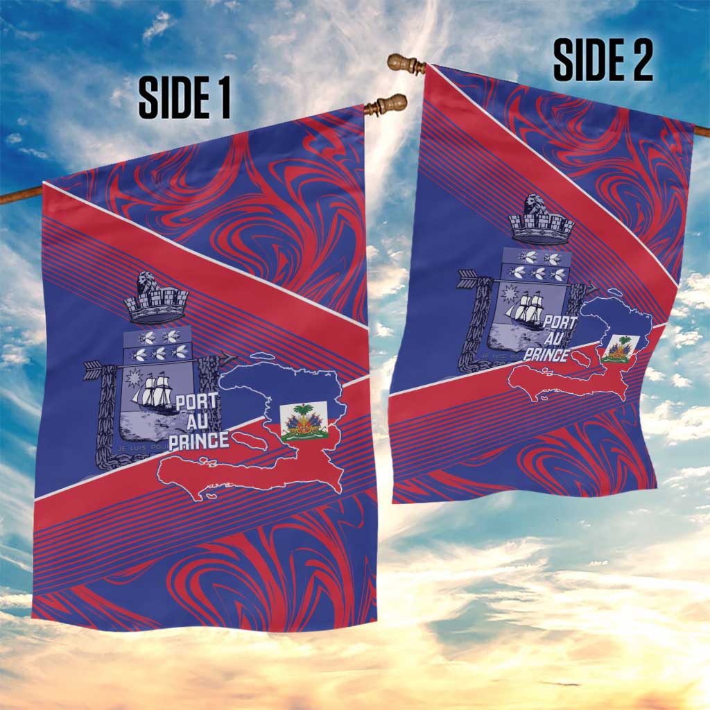 Port-au-Prince Afro-Haitians Garden Flag Ayiti Map Pòtoprens Flag Color - African Pride