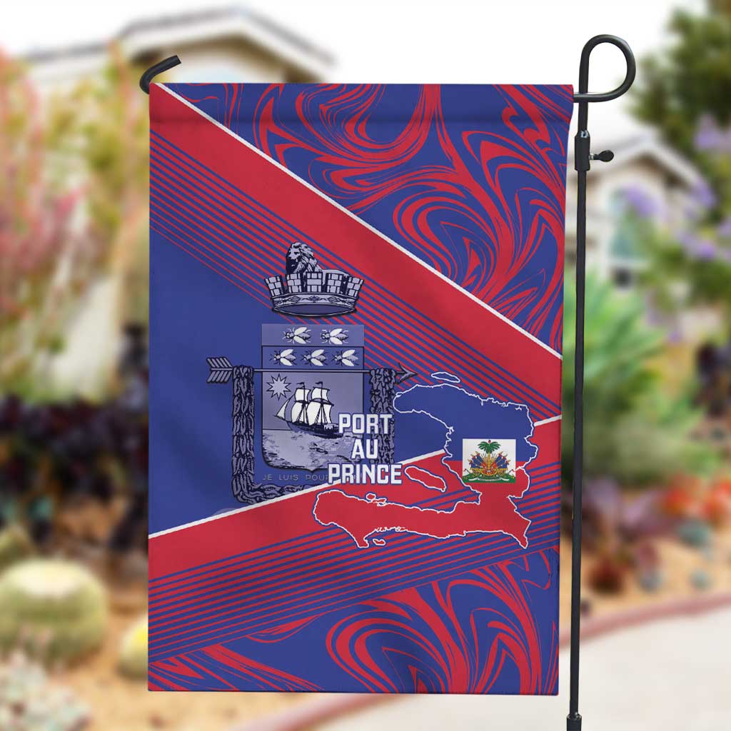 Port-au-Prince Afro-Haitians Garden Flag Ayiti Map Pòtoprens Flag Color - African Pride