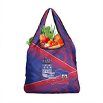 Port-au-Prince Afro-Haitians Grocery Bag Ayiti Map Pòtoprens Flag Color - African Pride