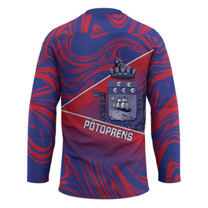 Port-au-Prince Afro-Haitians Hockey Jersey Ayiti Map Pòtoprens Flag Color - African Pride