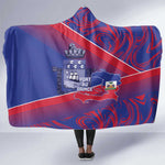 Port-au-Prince Afro-Haitians Hooded Blanket Ayiti Map Pòtoprens Flag Color - African Pride